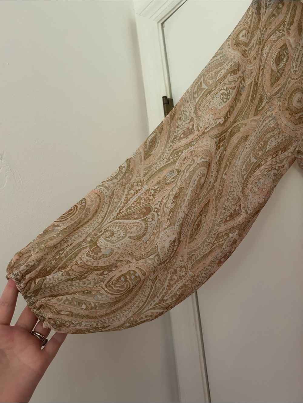 Dress Forum Beige Paisley Ruffle Maxi Dress - Picture 4 of 5